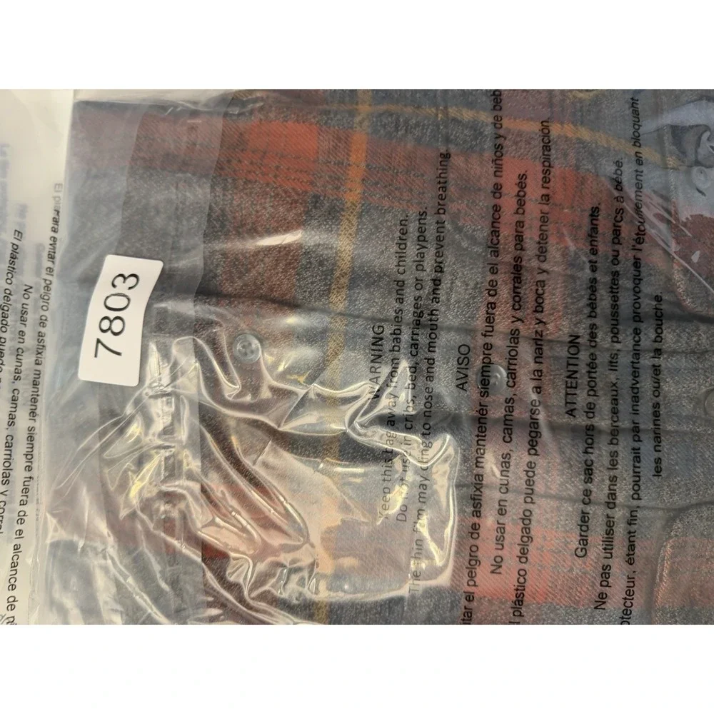The North Face Men's Arroyo Flannel Shirt Size Small Summit‎ Grey Orange Cotton